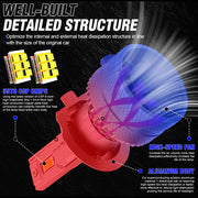 2-Piece H1/H4/H7/H11/9005/9006 LED Headlight Bulb – 6000K, CANBUS