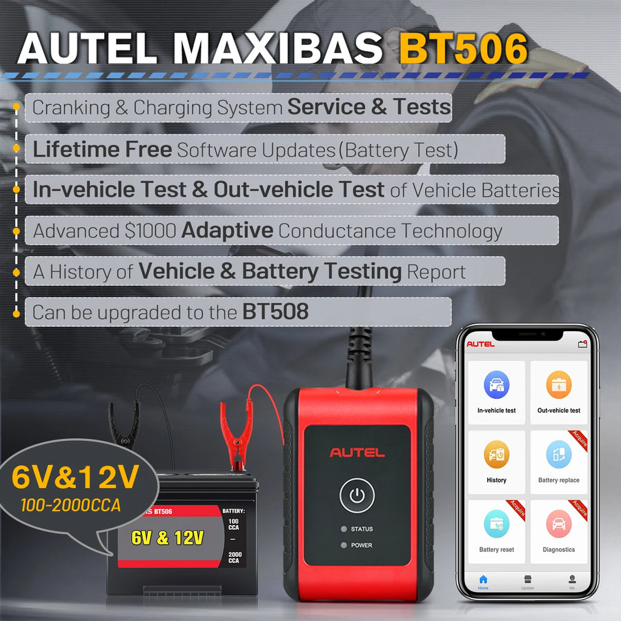 Autel MaxiBAS BT506 Battery and Electrical System Tester