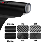 Carbon-Fiber-Look Vinyl Wrap Film – 2D to 9D Styles