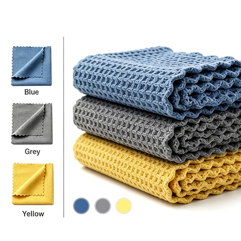 400 GSM Waffle Microfiber Glass Cloth, 40 x 40 cm