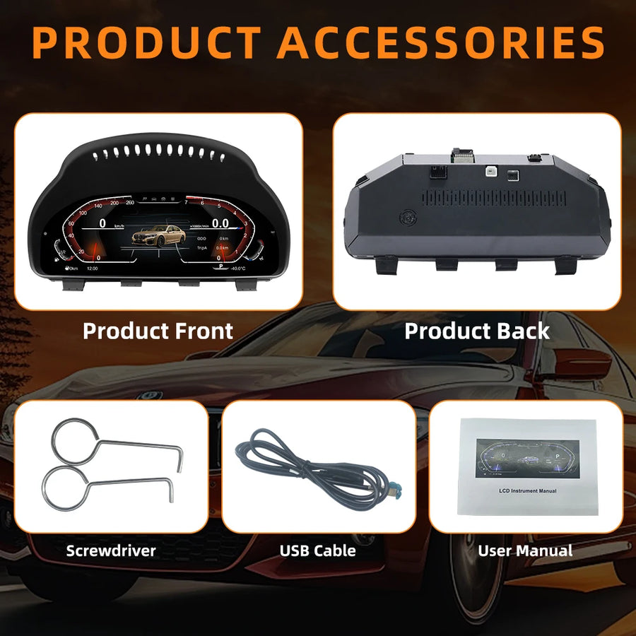 12.3-Inch Digital Gauge Cluster for Select BMW F-Series Models