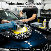Wool Polishing Pad, 7-Inch Backing & 9-Inch Face