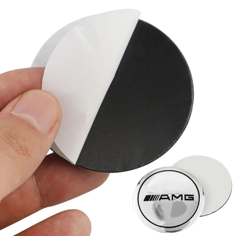 4-Piece 56 mm Wheel Center Cap Emblem Decal Set