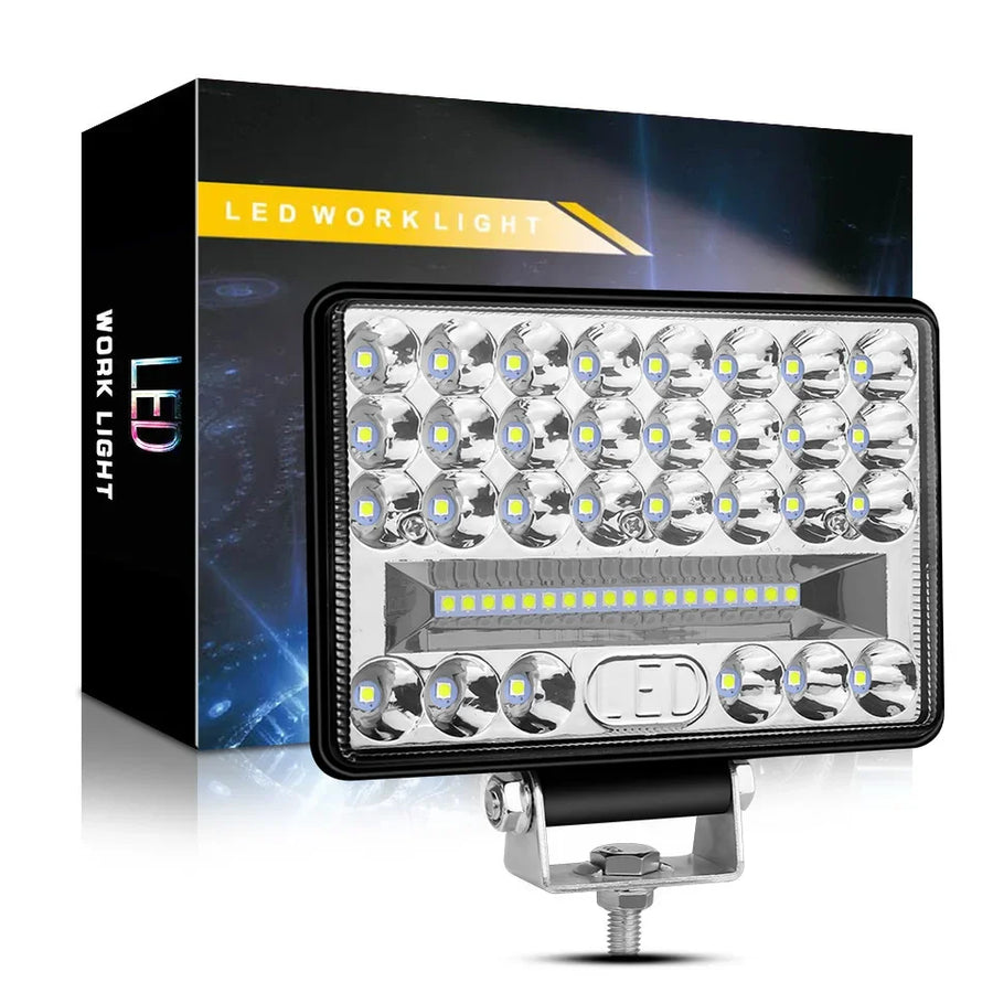 2-Piece 4-Inch/5-Inch/6-Inch/7-Inch LED Work Light Bar – Spot/Flood Combo, 12V–24V