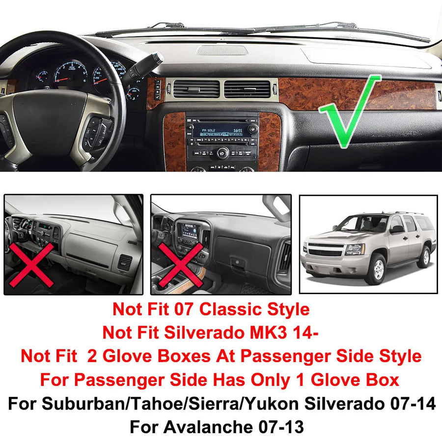 All-Weather Floor Mats for Car Dashboard 2007-2013