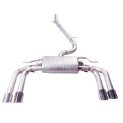304 Stainless Steel Valved Cat-Back Exhaust System for Audi S3, Volkswagen Golf R & T-Roc 2.0T