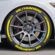 4-Piece 3D PVC Tire Letter Decal Set