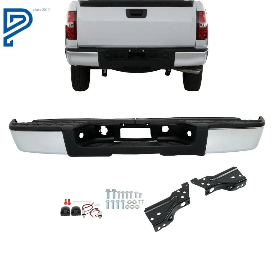 Chrome Rear Bumper Assembly for 2007–2013 Chevrolet Silverado/GMC Sierra 1500