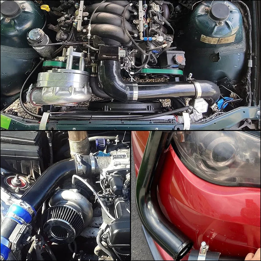 51mm/63mm/76mm Aluminum Intercooler & Intake Pipe, 300mm