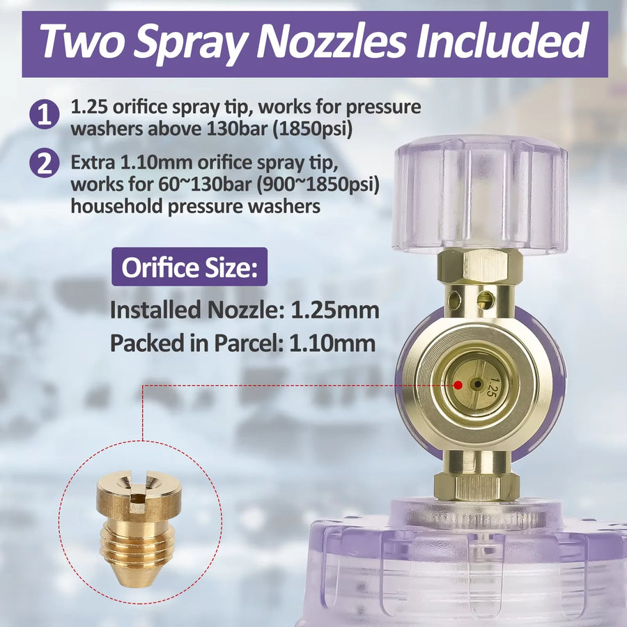 Pressure Washer Foam Cannon with 1/4-Inch Quick Connector