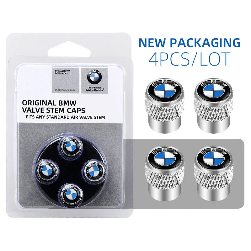 BMW M 50th-Style Aluminum Tire Valve Caps – 4-Piece Set