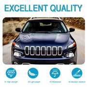 7-Piece Black Front Bumper Upper Grille ABS Plastic for Jeep Cherokee 2014 2015 2016 2017 2018
