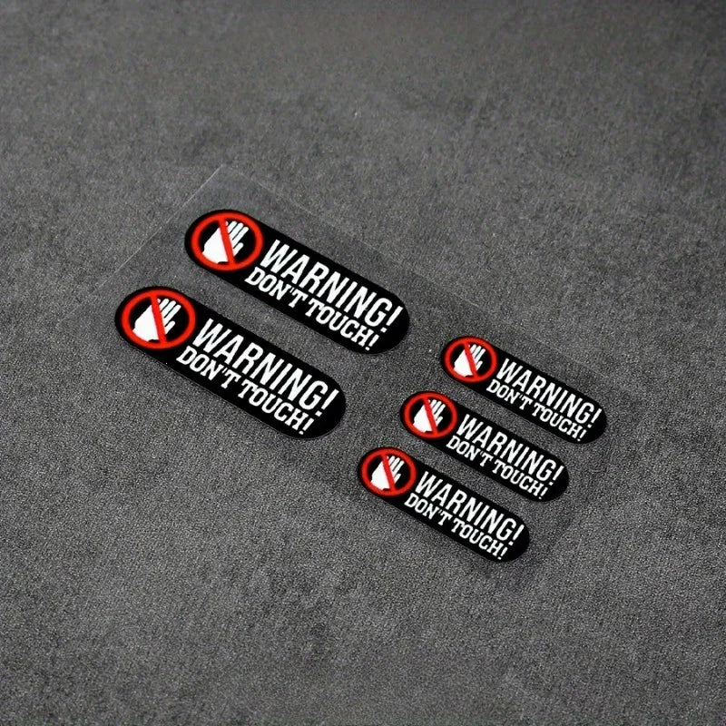 Warning “Don’t Touch” Waterproof Vinyl Decal Set – 3 Colors