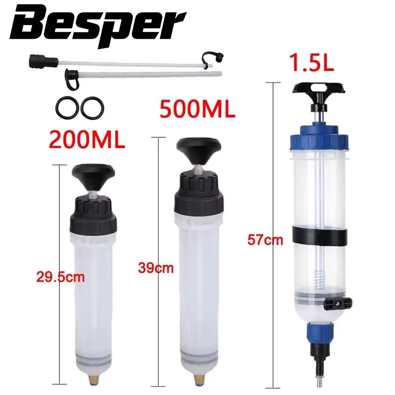 Manual Fluid Transfer Syringe, 200cc/500cc/1.5L Options