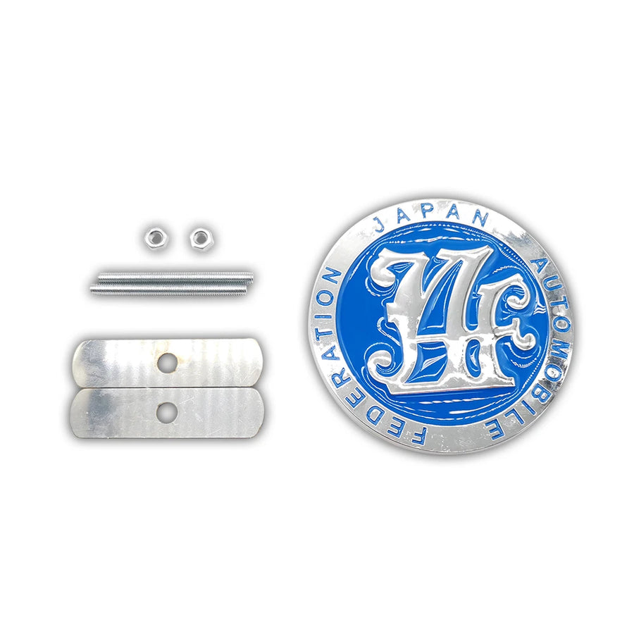 JAF-Style 82 mm Metal Grille Badge - Multiple Colors