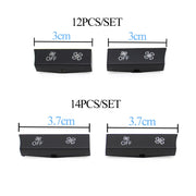 AC Heater Button 12/14-Piece Key Caps Repair Kit Switch Cover for BMW 5 6 7 Series