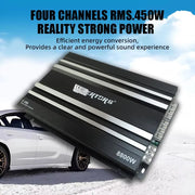 4-Channel Class AB 8800W Car Audio Amplifier
