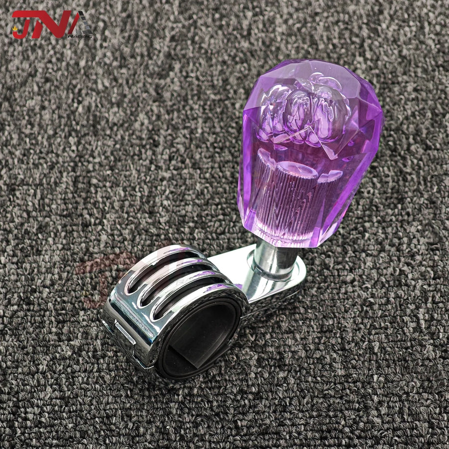 JDM Steering Wheel Acrylic Bubble Handle Aid Booster Ball Power Assist Spinner Knob for Car/Truck