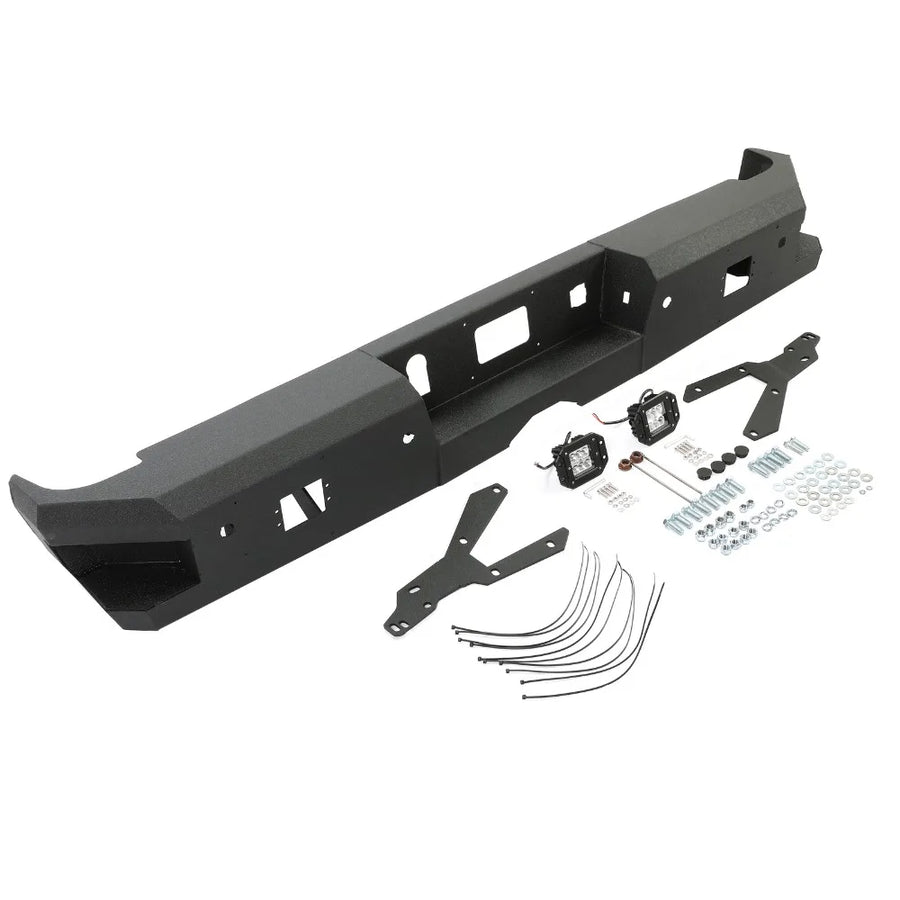 Black Steel Rear Bumper for Chevrolet Silverado/GMC Sierra HD 2015-2019
