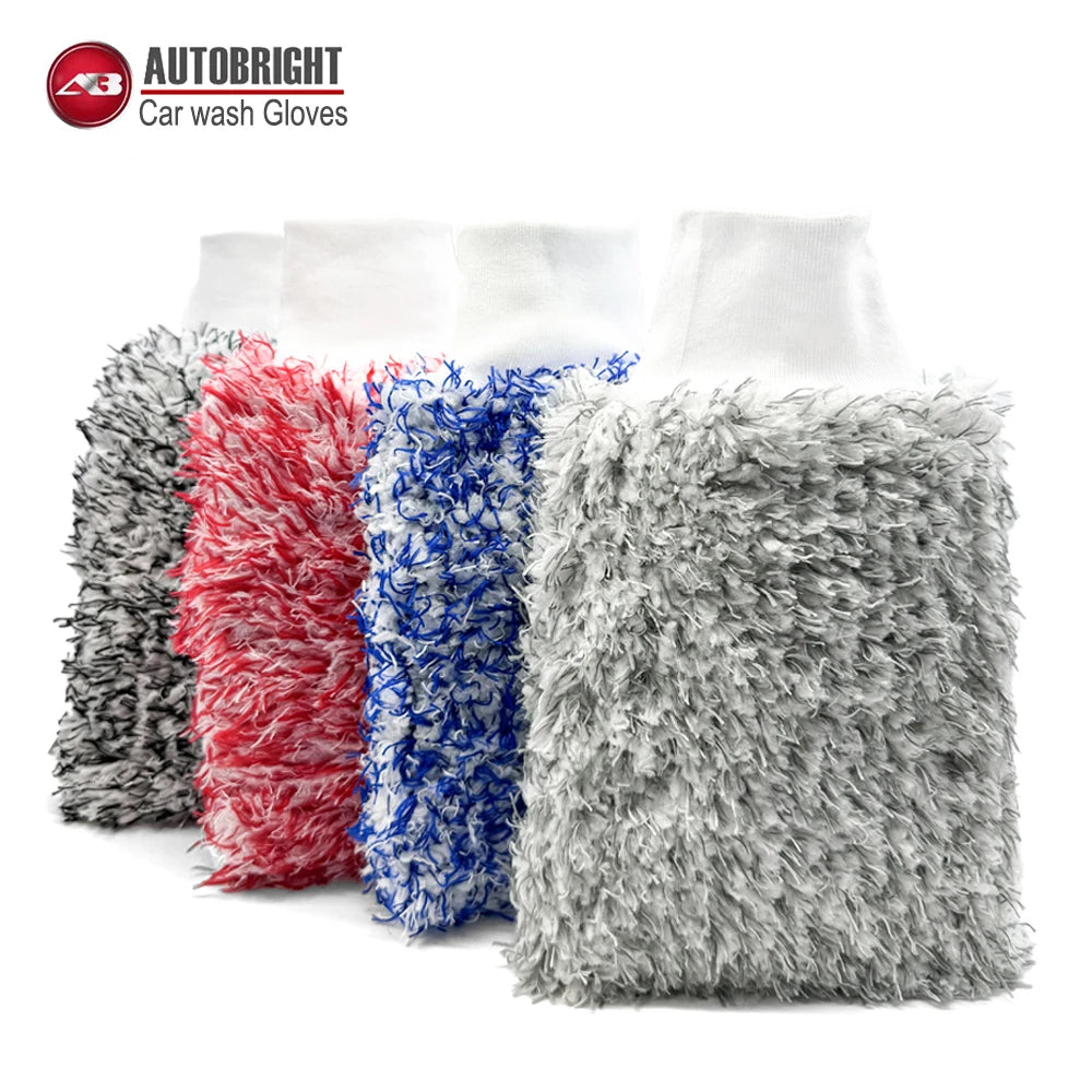 Dual-Sided Microfiber Car Wash Mitt, 28 x 17.5 cm