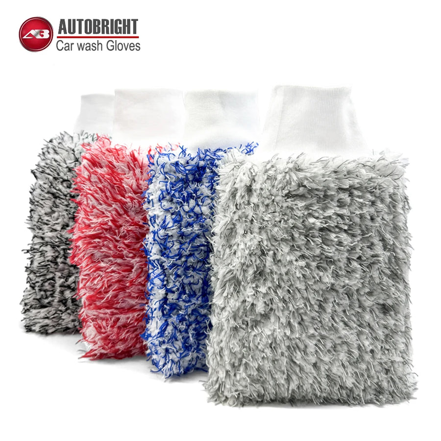 Dual-Sided Microfiber Car Wash Mitt, 28 x 17.5 cm