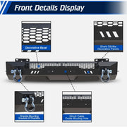 Steel Center Front Bumper with D-Rings for 2022–2026 Toyota Tundra