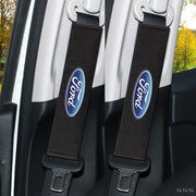 Suede Headrest Neck Pillow and Seat Belt Shoulder Cover Accessories for Ford Vehicles