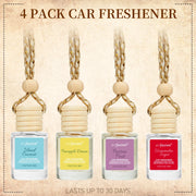 4-Pack Hanging Car Air Freshener Diffuser