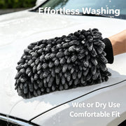 XL Charcoal Grey Chenille Microfiber Car Wash Mitt