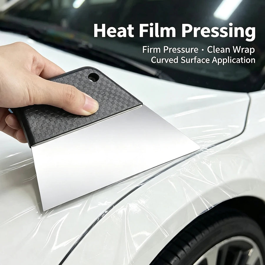 Stainless Steel Vinyl Wrap Squeegees - Long or Short Handle