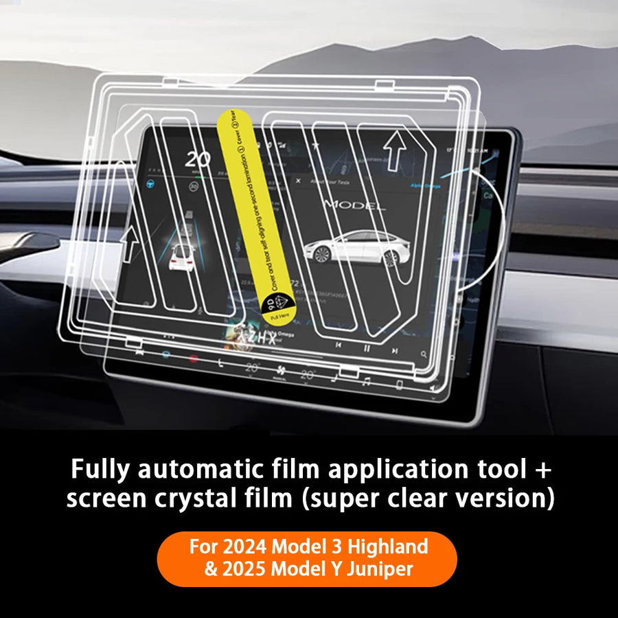 Center Touchscreen Tempered-Glass Screen Protector for Tesla Model 3/Y Highland and Juniper