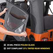 Premium Rear Soft Top Upper Skins 4-Piece for Jeep Wrangler TJ 1997-2006