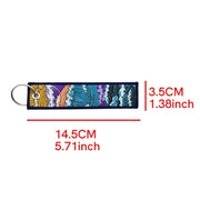 Double-Sided Embroidered Fabric Key Tag – 13 Designs