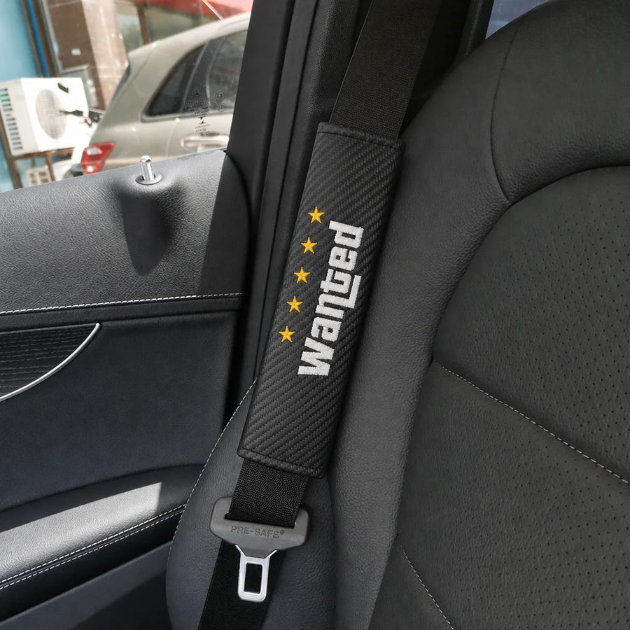 5-Star JDM Leather Seat Belt Shoulder Pads - Pair