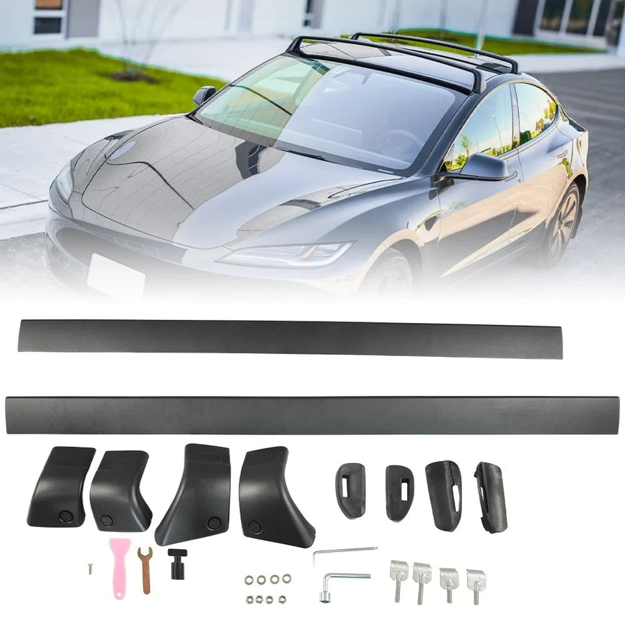Aluminum Roof Rack Crossbars for 2017–2023 Tesla Model 3