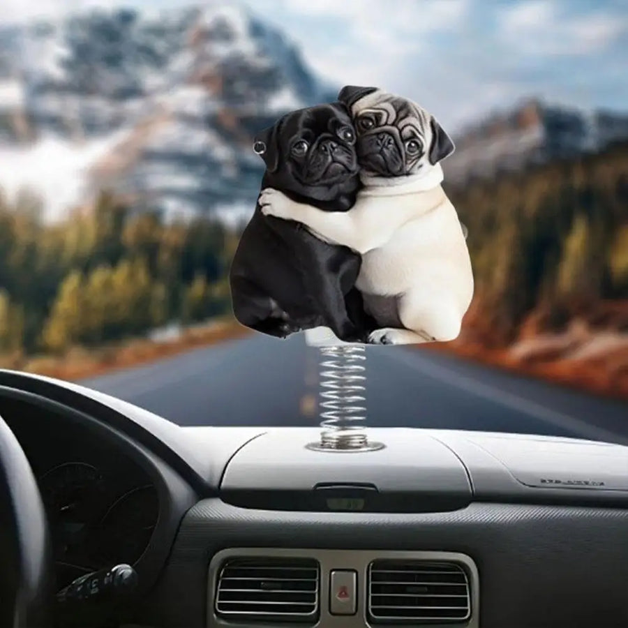 Cartoon Bobblehead Car Dashboard Ornament