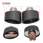 Universal Angled Oval Carbon-Fiber & Stainless Steel Exhaust Tip
