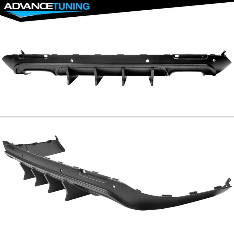 Matte Black Rear Bumper Diffuser for 2015–2023 Dodge Challenger