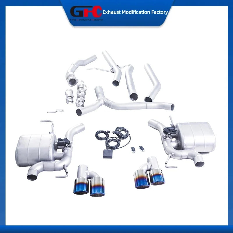 304 Stainless Steel Valved Cat-Back Exhaust System for Audi A5 4WD 2009-2016