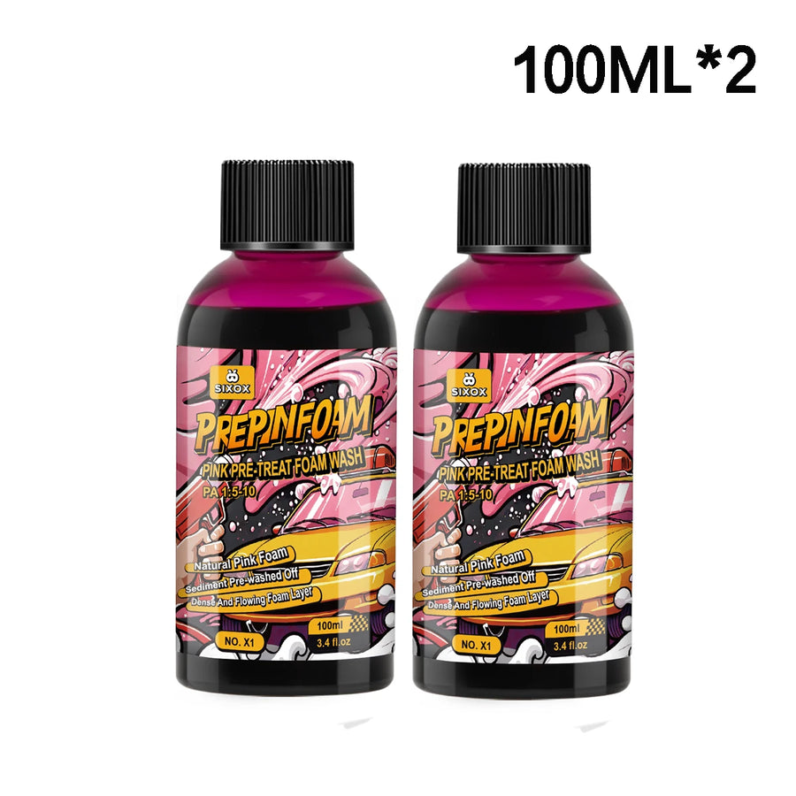 Concentrated Pink Snow-Foam Car Wash Shampoo – 100–473 ml