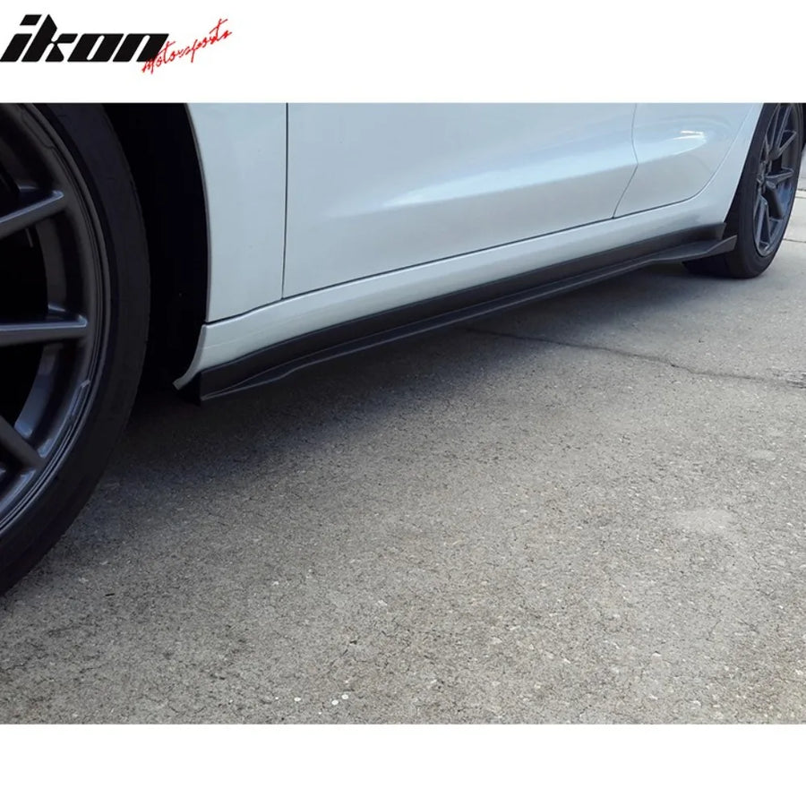 Matte Black Side Skirt Extension Set for 2017–2026 Tesla Model 3