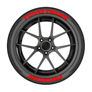 4-Piece 3D Tire Lettering Decal Set