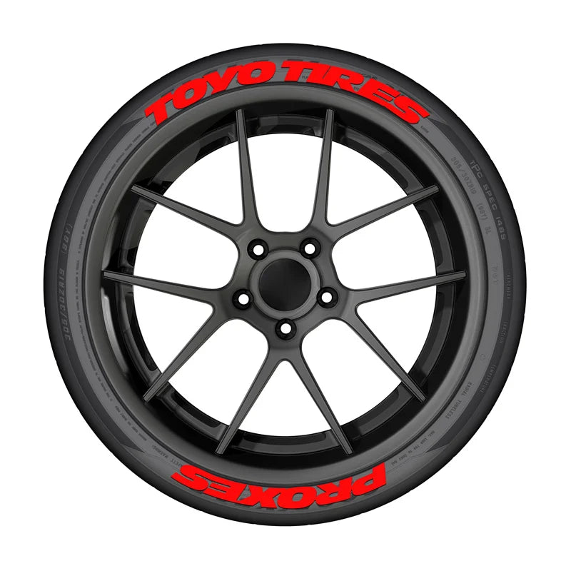 4-Piece 3D Tire Lettering Decal Set