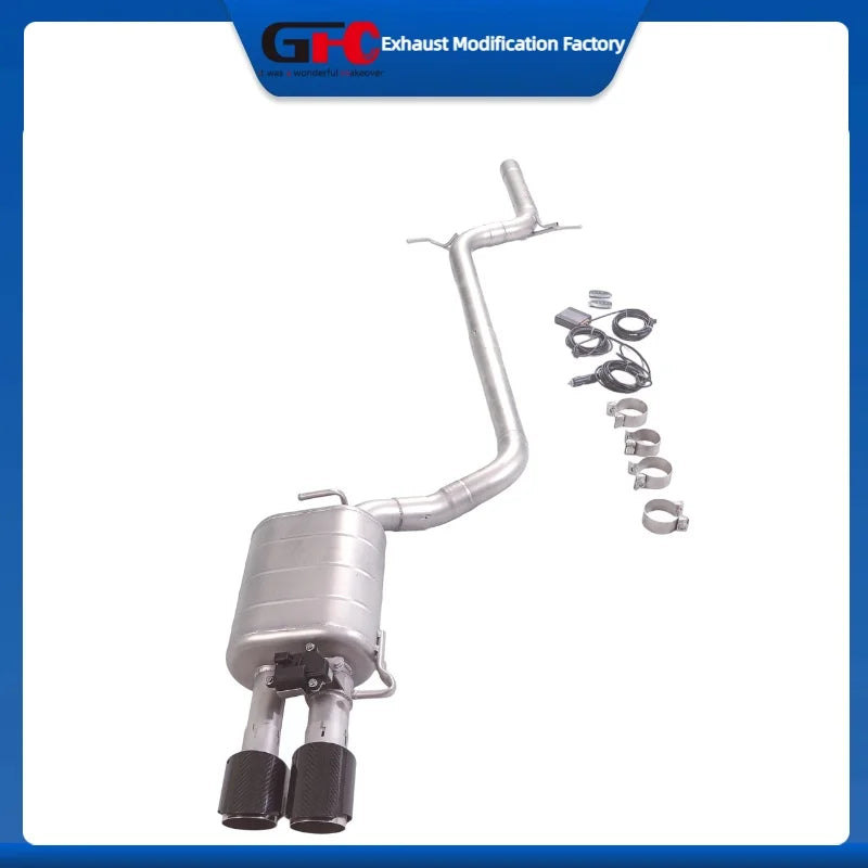 Stainless Steel Valved Cat-Back Exhaust System for Audi A4 2008-2016