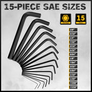 41-Piece SAE, Metric and Torx Hex Key Set