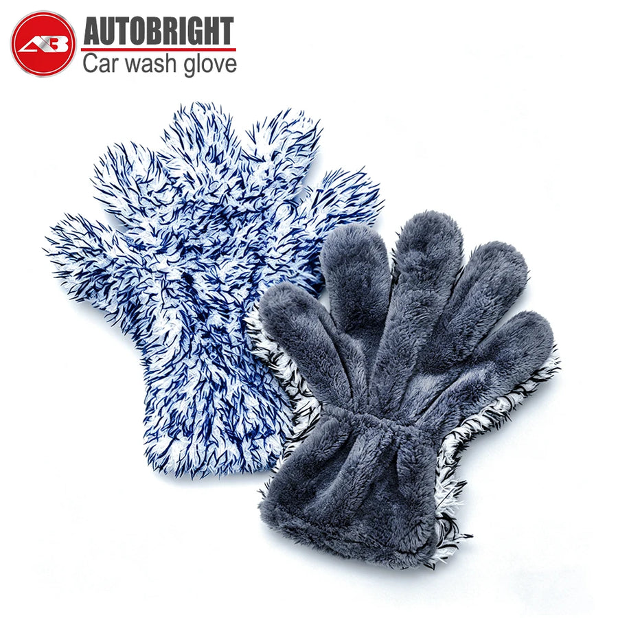Five-Finger Microfiber Car Wash & Detailing Gloves