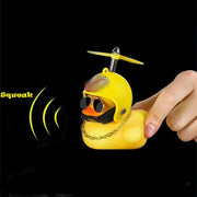Helmeted Yellow Duck Car Ornament