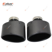 Universal Angled Oval Carbon-Fiber & Stainless Steel Exhaust Tip