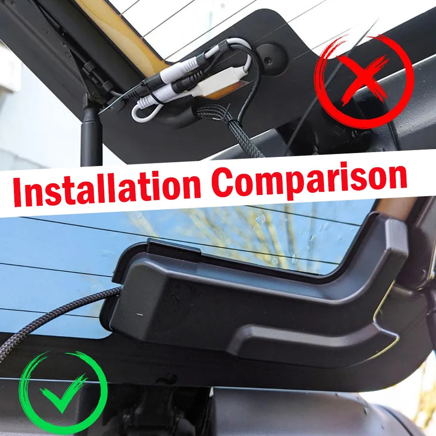 Rear Defogger Cable Covers for 2018–2024 Jeep Wrangler JL/4xe – Pair
