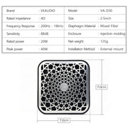 VA-D30 Wide-Frequency Car Center Speaker and Tweeter
